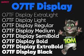 Пример шрифта O7TF Display